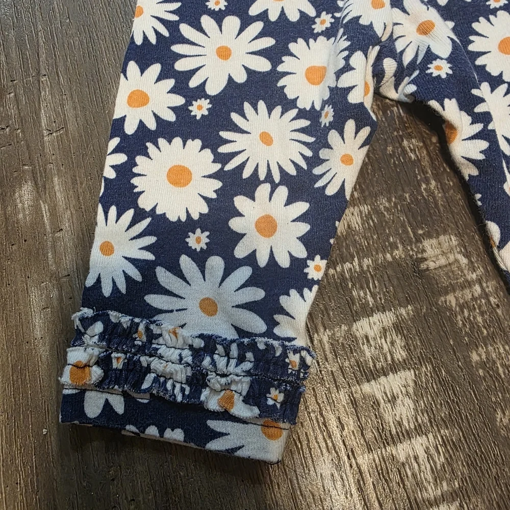 Carter's Blue and White Floral Leggings